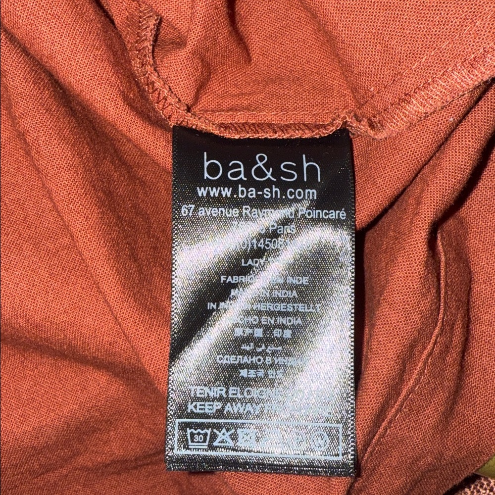 ba&sh Rust Embroidered Blouse - Picture 5 of 6